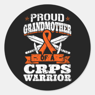 Proud Grandmother Of A Crps Warrior Rsd Awareness Classic Round Sticker