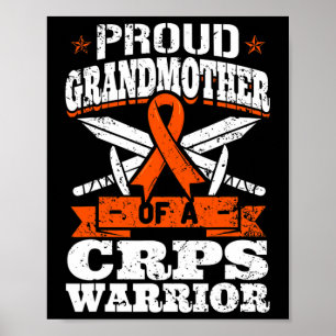 Proud Grandmother Of A Crps Warrior Rsd Awareness Poster