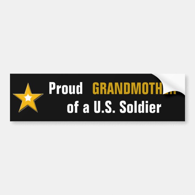 Proud Grandmother of a US Soldier Bumper Sticker (Front)
