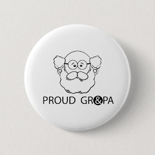 Proud Grandpa 6 Cm Round Badge
