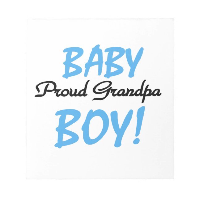 Proud Grandpa Baby Boy T-shirts and Gifts Notepad (Front)