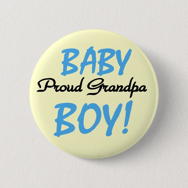 Proud Grandpa Baby Boy Tshirts and Gifts 6 Cm Round Badge (Front)