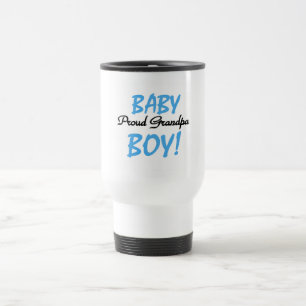 Proud Grandpa Baby Boy Tshirts and Gifts Travel Mug