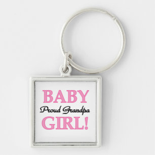 Proud Grandpa Baby Girl Gifts Key Ring