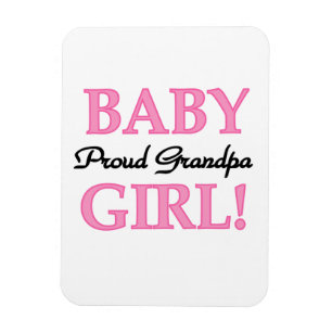 Proud Grandpa Baby Girl Gifts Magnet