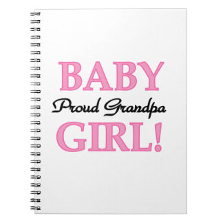 Proud Grandpa Baby Girl Gifts Notebook