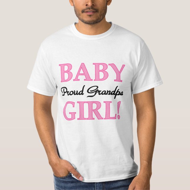 Proud Grandpa Baby Girl T-shirts and Gifts (Front)