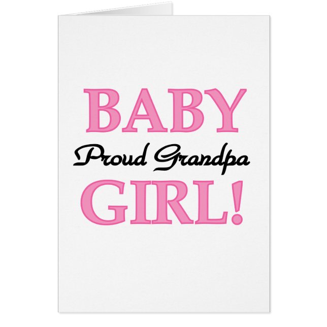Proud Grandpa Baby Girl T-shirts and Gifts (Front)