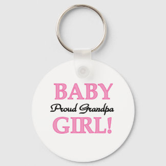 Proud Grandpa Baby Girl T-shirts and Gifts Key Ring