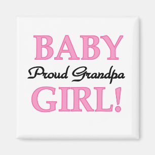 Proud Grandpa Baby Girl T-shirts and Gifts Magnet
