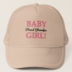 Proud Grandpa Baby Girl T-shirts and Gifts Trucker Hat