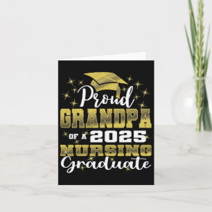 Proud Grandpa Cl Of 2025 Nursing Graduate Nurse Card