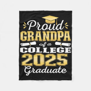 Proud Grandpa Of 2025 College Graduate Family 24 G Fleece Blanket