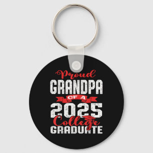 Proud Grandpa Of 2025 Graduate College Shirt Gradu Key Ring