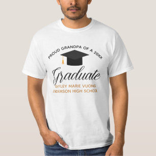 Proud Grandpa of 2025 Graduate Custom Graduation T-Shirt