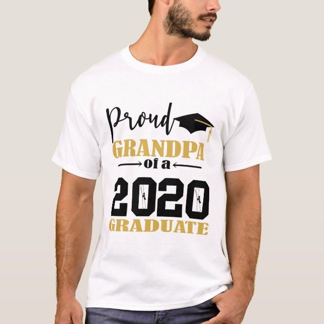 Proud Grandpa of a 2020 Graduate T-Shirt (Front)