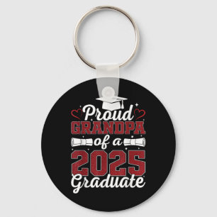 Proud Grandpa Of A 2025 Graduate Cl Of 2025 Gradua Key Ring