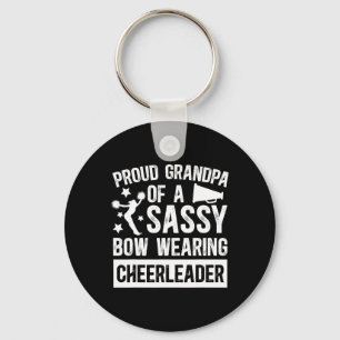 Proud Grandpa Of A Cheerleader Grandfather Cheer G Key Ring