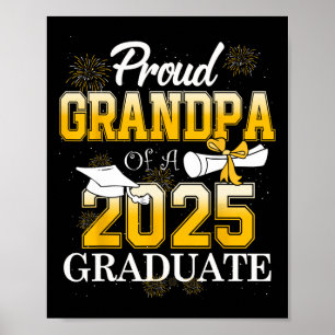 Proud Grandpa Of A Cl Of 2025 Graduate Grandpa Sen Poster