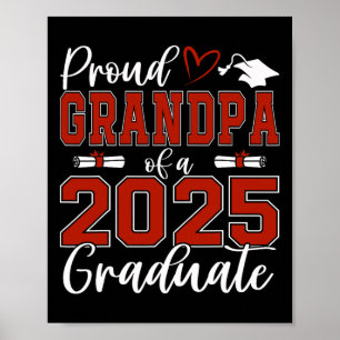Proud Grandpa Of A Cl Of 2025 Graduate Senior Grad Poster