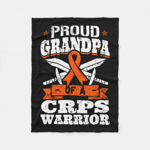 Proud Grandpa Of A Crps Warrior Rsd Awareness Rnd Fleece Blanket