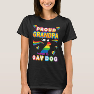 Proud Grandpa Of A Gay Dog Lesbian Pride Lgbt Rain T-Shirt