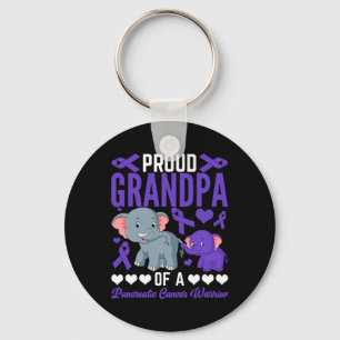 Proud Grandpa Of A Pancreatic Cancer Elephants Sup Key Ring