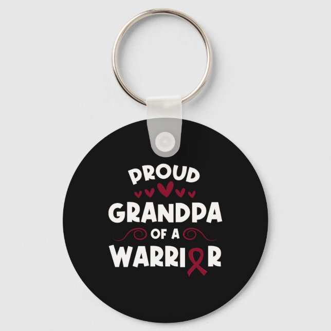 Proud Grandpa Of A Sickle Cell Warrior Sickle Cell Key Ring (Front)