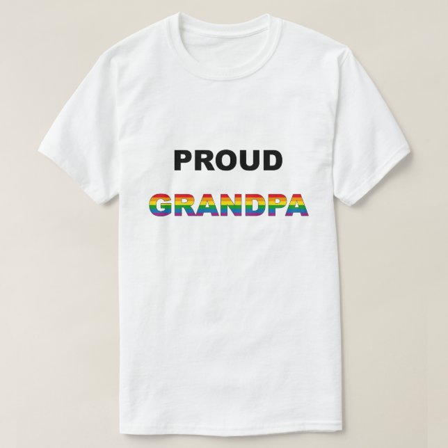 Proud Grandpa Rainbow LGBT T-Shirt (Design Front)