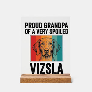 Proud Grandpa Vizsla Vintage Dog Lover Design_1 Acrylic Sign