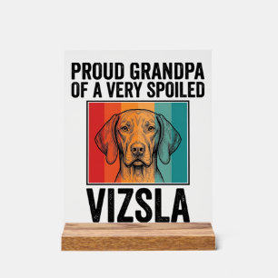 Proud Grandpa Vizsla Vintage Dog Lover Design_1 Acrylic Sign