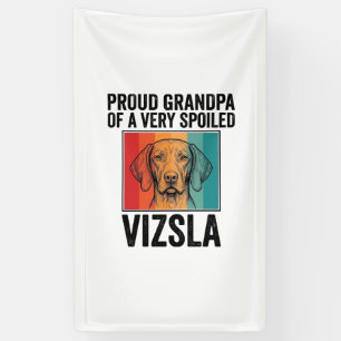 Proud Grandpa Vizsla Vintage Dog Lover Design_1 Banner