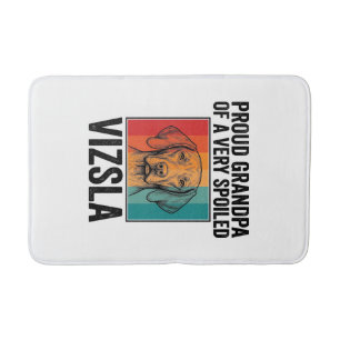 Proud Grandpa Vizsla Vintage Dog Lover Design_1 Bath Mat