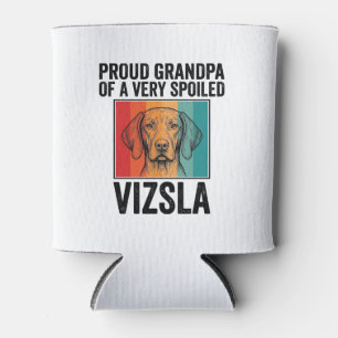 Proud Grandpa Vizsla Vintage Dog Lover Design_1 Can Cooler