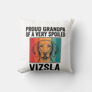 Proud Grandpa Vizsla Vintage Dog Lover Design_1 Cushion