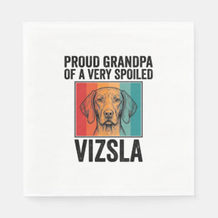 Proud Grandpa Vizsla Vintage Dog Lover Design_1 Napkin