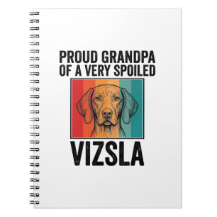 Proud Grandpa Vizsla Vintage Dog Lover Design_1 Notebook