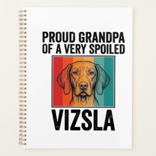 Proud Grandpa Vizsla Vintage Dog Lover Design_1 Planner