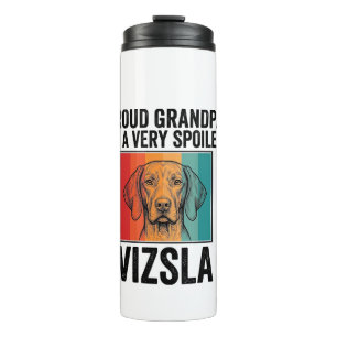 Proud Grandpa Vizsla Vintage Dog Lover Design_1 Thermal Tumbler
