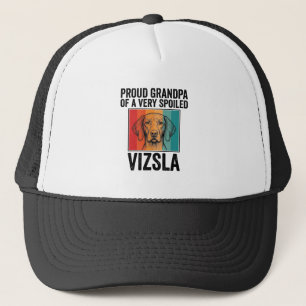 Proud Grandpa Vizsla Vintage Dog Lover Design_1 Trucker Hat
