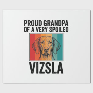 Proud Grandpa Vizsla Vintage Dog Lover Design_1 Wrapping Paper