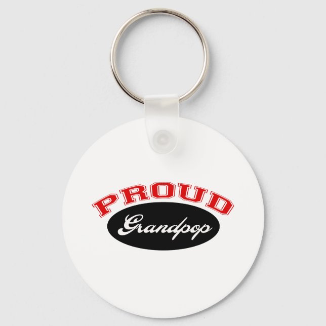 Proud Grandpop Key Ring (Front)