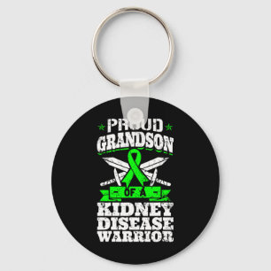 Proud Grandson Of A Kidney Disease Warrior Ckd Awa Key Ring