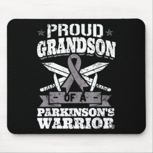 Proud Grandson Of A Parkinsons Warrior Pd Awarenes Mouse Mat