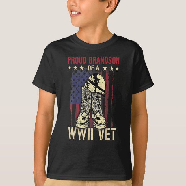 proud grandson of a wwii vet s world war two veter T-Shirt (Front)