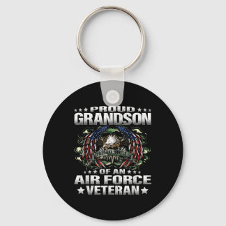 Proud Grandson Of An Air Force Veteran Military Ve Key Ring