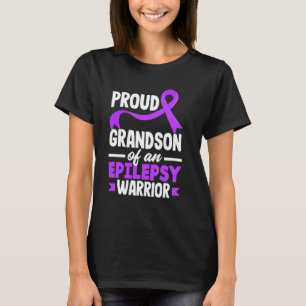 Proud Grandson Of An Epilepsy Warrior Epilepsy Awa T-Shirt