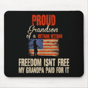 Proud Grandson Of Vietnam Veteran Military Family  Mouse Mat