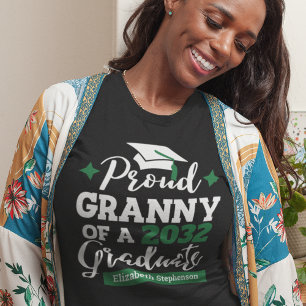 Proud Granny of 2023 graduate black green tassel T-Shirt