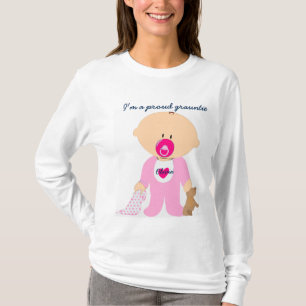 Proud grauntie & personalise child's name on tee. T-Shirt